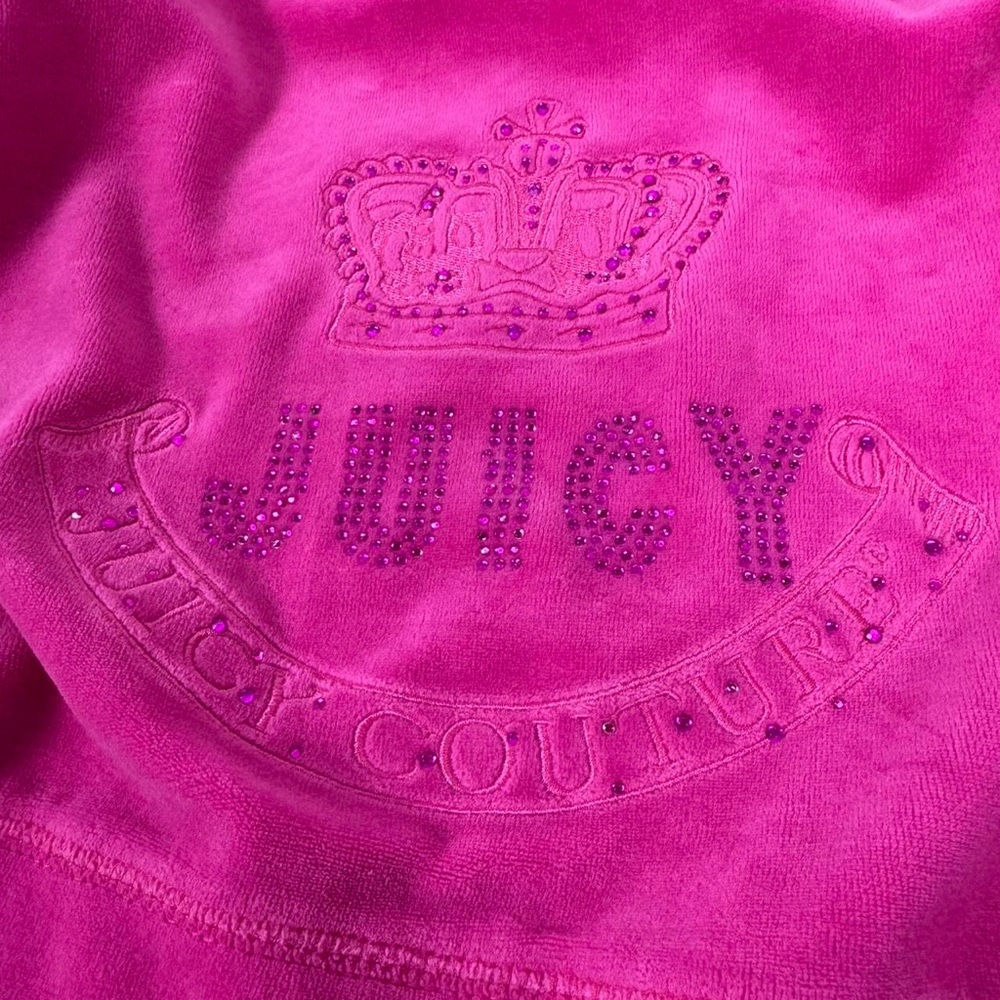 ❌SOLD❌ Juicy Couture Y2K Pink Velour Zip Hoodie - Picture 3 of 5